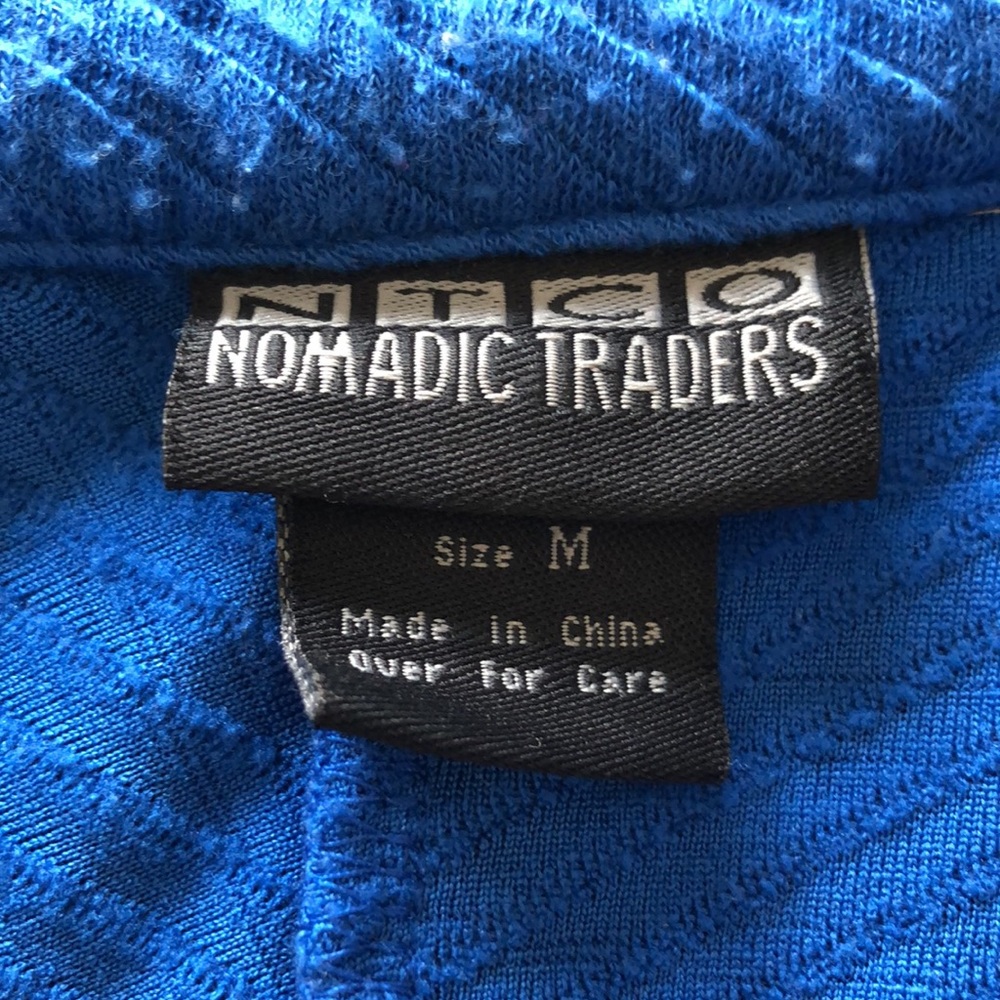 Nomadic Traders Pullover, Quarter Zip, Blue, Size… - image 2